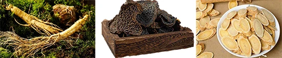 Chinese medicines such as ginseng, Cistanche deserticola, and astragalus
